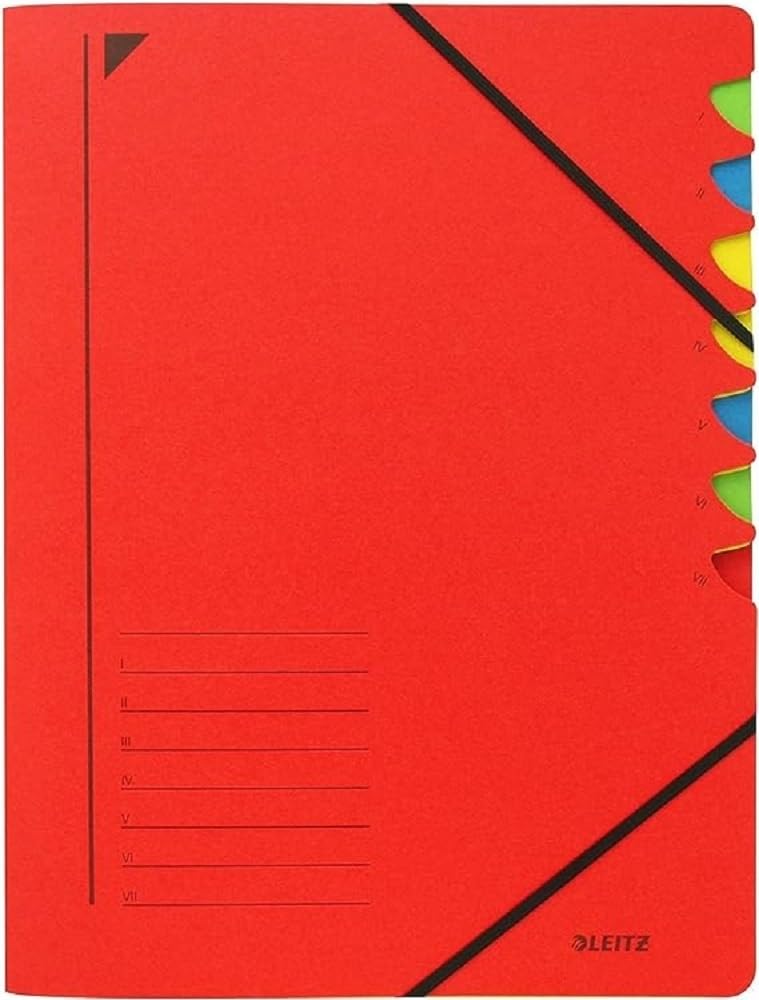 Amazon | LEITZ ライツ パートファイル 7 A4 レッド A4 3907-00-25
