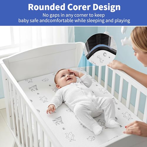 Image of Pack and Play Mattress 38 inch x 26 inch - Firm Support Foam and Comfort Premium Memory Foam Pack n Play Mattress Pad for Baby Toddler with Removable Breathable Cover, Washable & Non-Slip