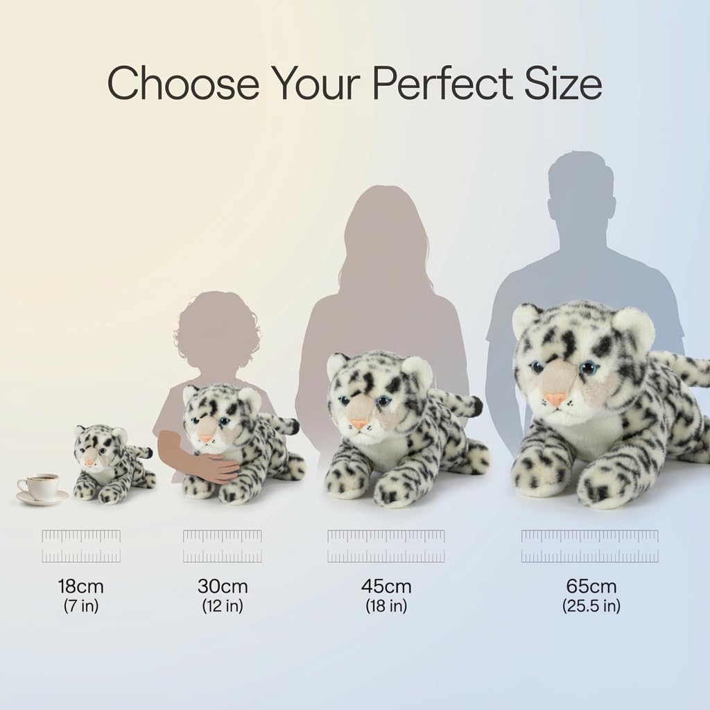 pluszowa zabawka, Obciążone pluszowe zwierzęta, poduszka do przytulania łagodząca stany lękowe i wspomagająca sen Lis 45 cm(Snow Leopard,45cm)