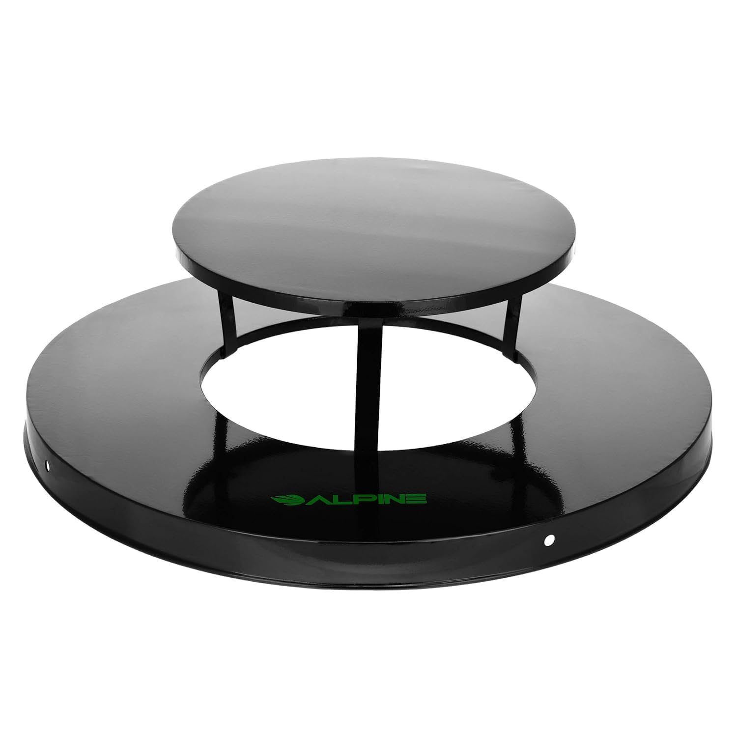 Trash can Lid for Alpine Commercial Outdoor Trash Can - Weather Resistant Round Metal Trash Can Rain Bonnet