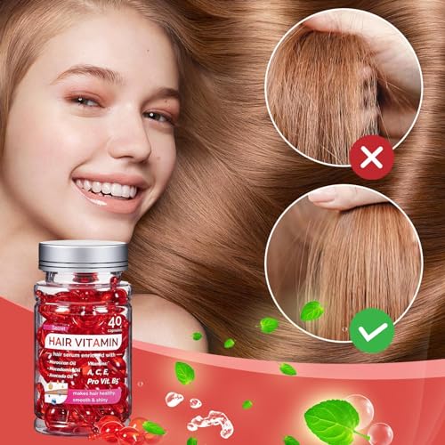 Bali Hair Vitamin, Hair Vitamin Capsules, Hair Vitamin Treatment Serum, Restorative Hair Serum Repair Oil For Frizzy Dry & Damaged Hair - Image 4