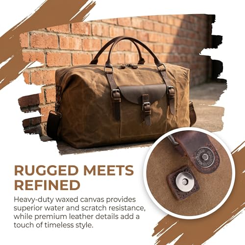 NEWHEY Waxed Canvas & Leather Weekender