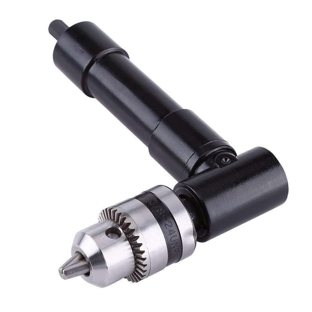 Adaptateur de perceuse à tige hexagonale et mandrin de fixation pour perceuse à angle droit 90°