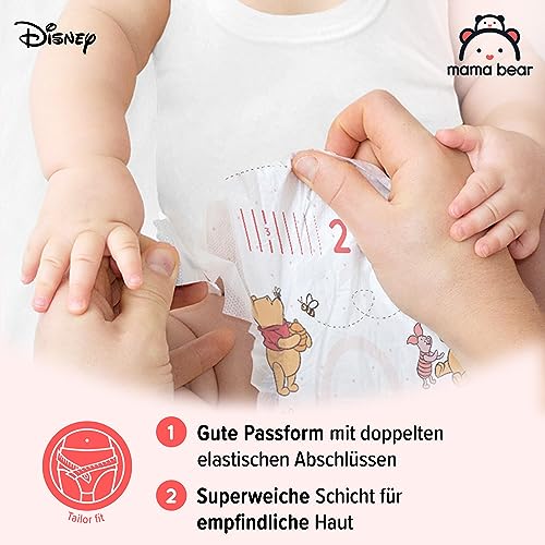 Amazon-Marke: Mama Bear Disney Ultra Dry Windeln Größe 2 (3-6 kg), Weiß, 84 Stück (1-er Pack)