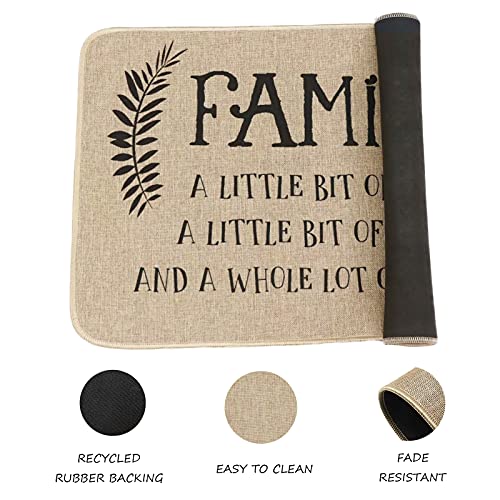Nydecor Welcome Mats For Front Door Farmhouse Mat Family Door Mat Quote Decorative Doormat Home Floor Mats Rubber Entrance Rug For Indoor Outdoor 17X28 Inch #TOP1