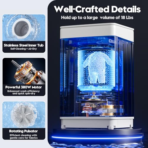 image for Auertech Portable Washer and Dryer Combo Set, 18 lbs Fully Automatic W