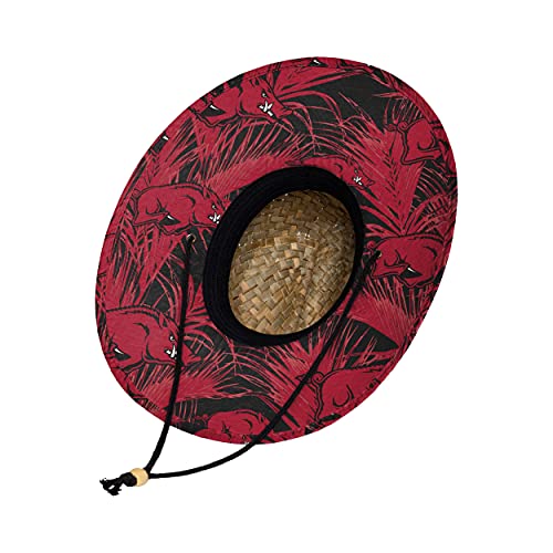 Image of FOCO Men's NCAA College Team Logo Floral Straw Sun Hat