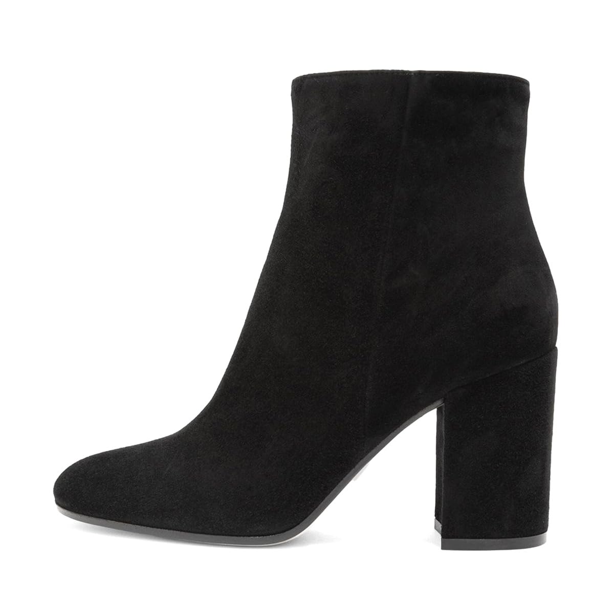 wo wagasWomen’s Ankle Boots Chunky Mid Heel Booties Round Toe Zipper Shoes Working Prom Dating Size 4-16 US