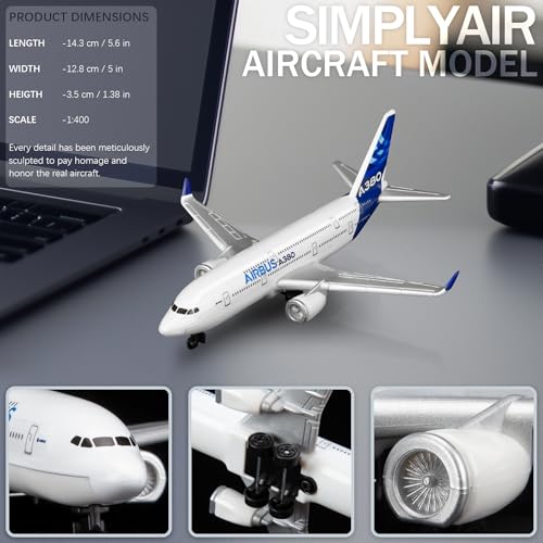 SimplyAir 1/400 Airbus A380 Airplane Model Kits Plastic Airplane Model for Collection and Display - Image 5
