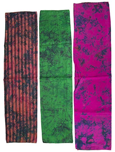 Women's Recycled Pure Silk Abstract Print Scarf Set (Multicolor, 36 inches x 36 inches, Pack of 12) Gift for her4
