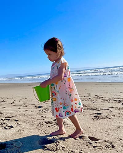 Bumeex Toddler Girls Clothes Cotton Short Sleeve Casual Girls Dresses for Kids 2-7 Years3