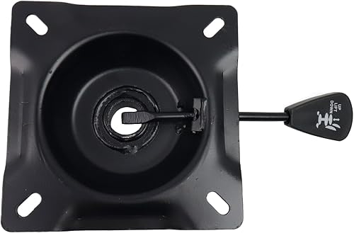 Wealrit Base inclinable para silla de oficina, mecanismo de elevación de control resistente, placa base giratoria negra de 5.3 x 5.3 pulgadas,