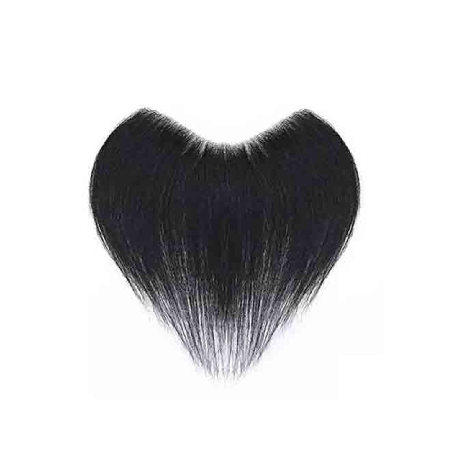 Tupé de pelo para hombres Línea de cabello en forma V, parche piel fina Invisible, línea Natural, postizo humano Sistema de cabello para hombres(5x16cm)