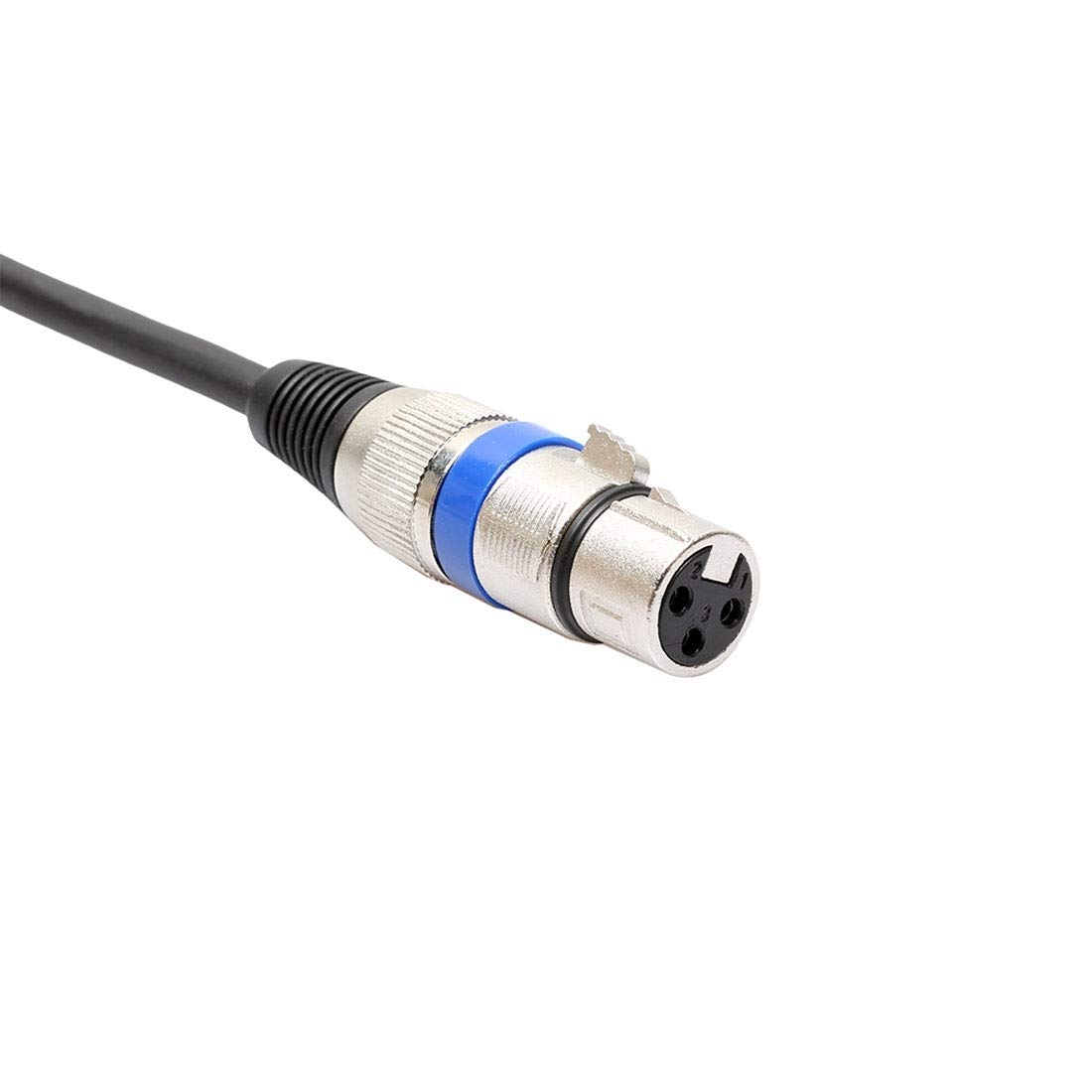 Cavo Audio XLR Femmina A RCA Maschio - 3 Metri - Placcato Oro E Doppia Schermatura (Foglio + Treccia) - Per Microfono E Impianti Hi-Fi