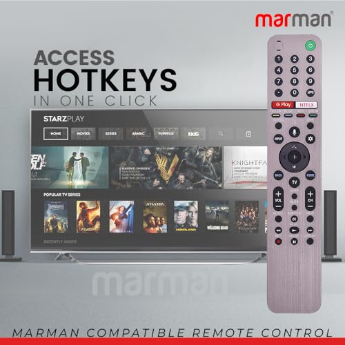 Image of marman Replacement of Sony Remote RMF-TX600U Model 4k Bravia Ultra HD OLED XR 55A80J 65A80J 75X90J Series Suitable for Smart TV with Voice Command Google Assistant - Pairing Must !