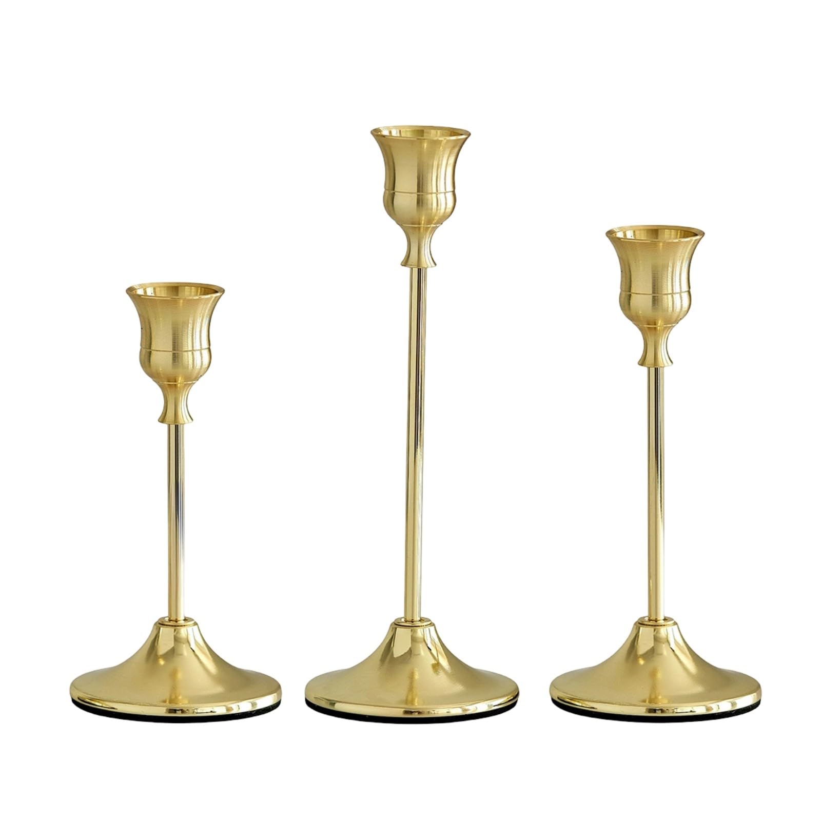 Kaeltsyn 3PCS Metal Finish Holders Features Wide Base Design Stable Protections and Easy Maintenance Stand Aluminum Holders with Different Height and Wide Base