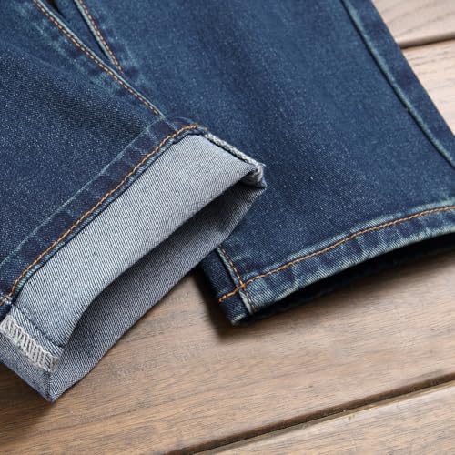 Mens Jeans Slim Fit Stretchy Straight Leg Holey Patchwork Light Wash Skinny Ripped Jeans2