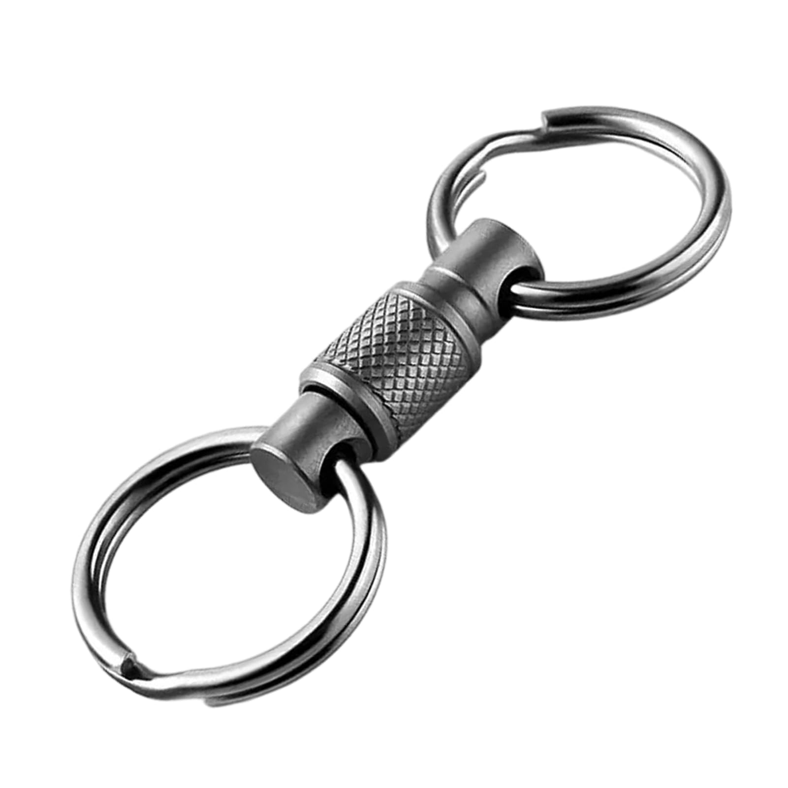matumou Aluminum Alloy Quick Release Swivel Keychain, Pull Apart Detachable Keychain, Heavy Duty Car Key Holder with 360 Degree Swivel