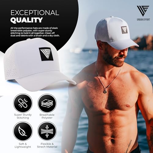 Image of Urban Effort Specialty Mens Snapback Hat - Curved Brim A Frame Adjustable Trucker Cap for Men and Women