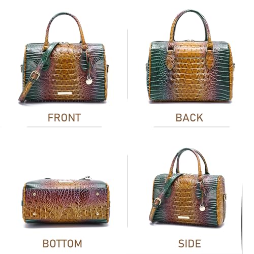 Image of Makcr Joacbv Top-Handle Crocodile Purses For Women Crossbody Leather Bags Trendy Large Capacity Tote with Shoulder Strap