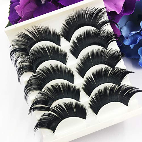 Drag Queen Lashes stage Exaggerated Fancy Dress False Eye Lashes Fluffy Thick Mink Handmade Long Black 10 works - Image 4