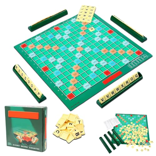 Orthographe Jeux, Jeu de Mots, Mots Portable Jeu de société, J-eu De Puzzle De Mots Amusant, Jouet d'orthographe en Anglais, Words Game, Creative English Alphabet Word...