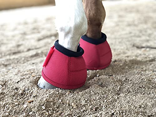 Image of 2520D Horse Bell Boots No-Turn Horse Bell Boots, Equine Ballistic Hoof Overreach Bell Boot, Pair