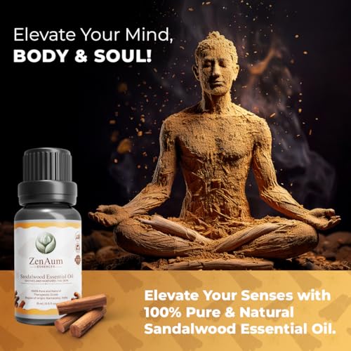 Image of 100% Pure Sandalwood Essential Oil | Premium Grade | Deep Hydration & Relaxation | Skin Glow, Meditation & Aromatherapy | GMP, IFRA, ISO Certified- 15ml - Pack of 3