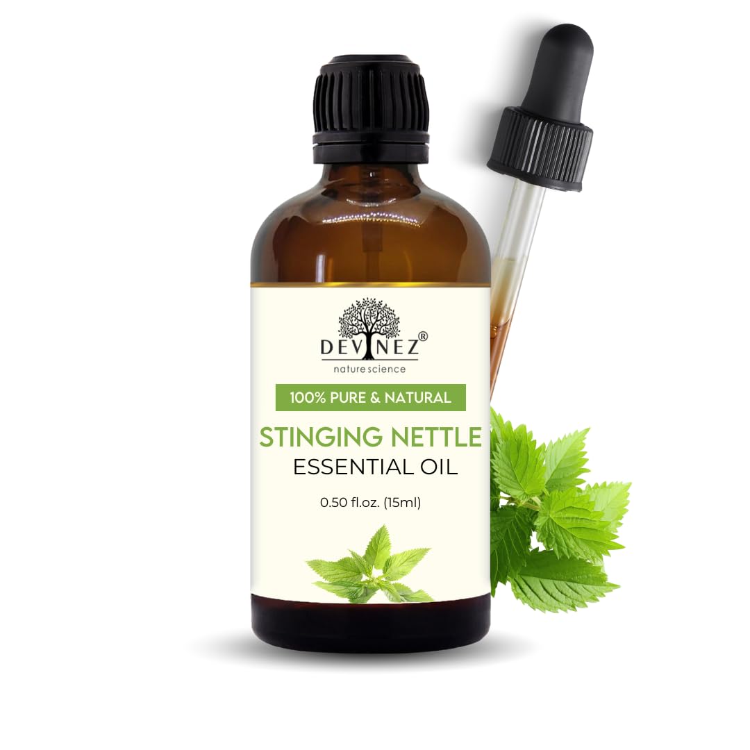 Devinez Stinging Nettle Essential Oil (15ml) – 100% Natural & Undiluted for Hair & Skin Care, Supports Blood Pressure & Sugar Levels, Boosts Learning & Performance (Bichu Buti)
