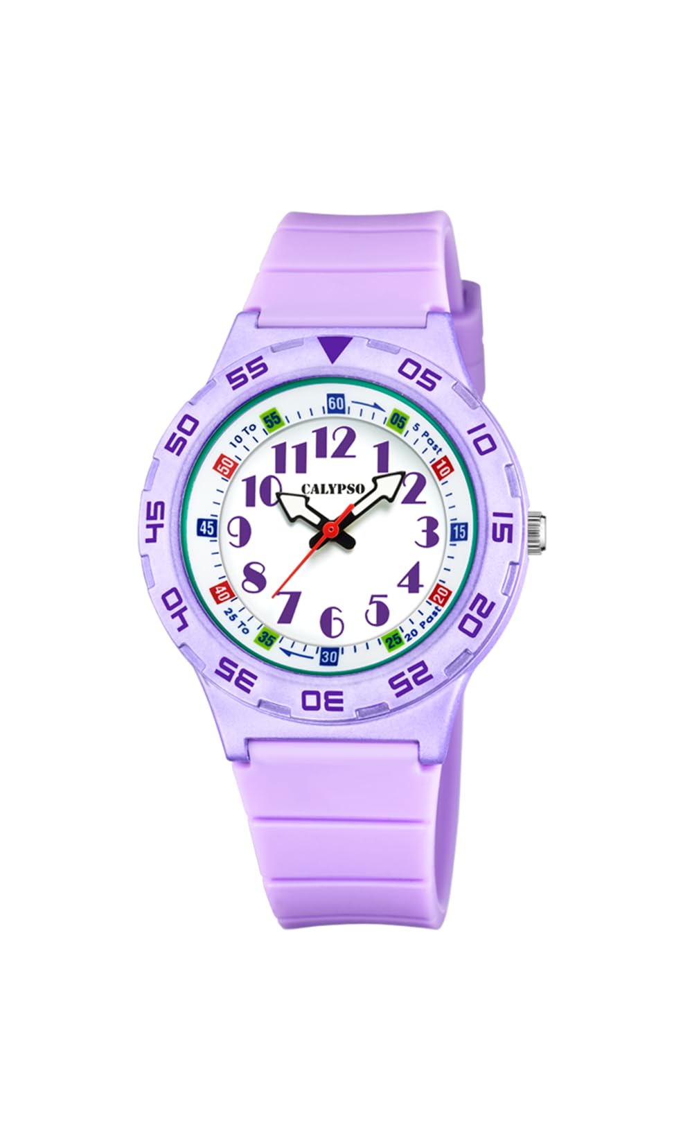 Calypso Orologio Analogico Bambino in Caucciù - Movimento al Quarzo - Orologio Infantile - Vetro ad Alta Resistenza - Resistente all’Acqua 10 ATM K5828