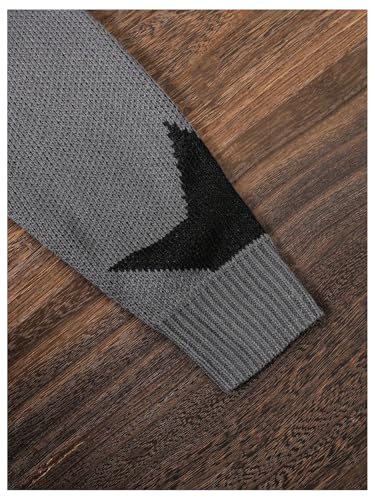 COZYEASE Girl's Star Graphic Sweaters Crew Neck Long Sleeve Knit Pullover Tops Casual Jumper Knitwear3