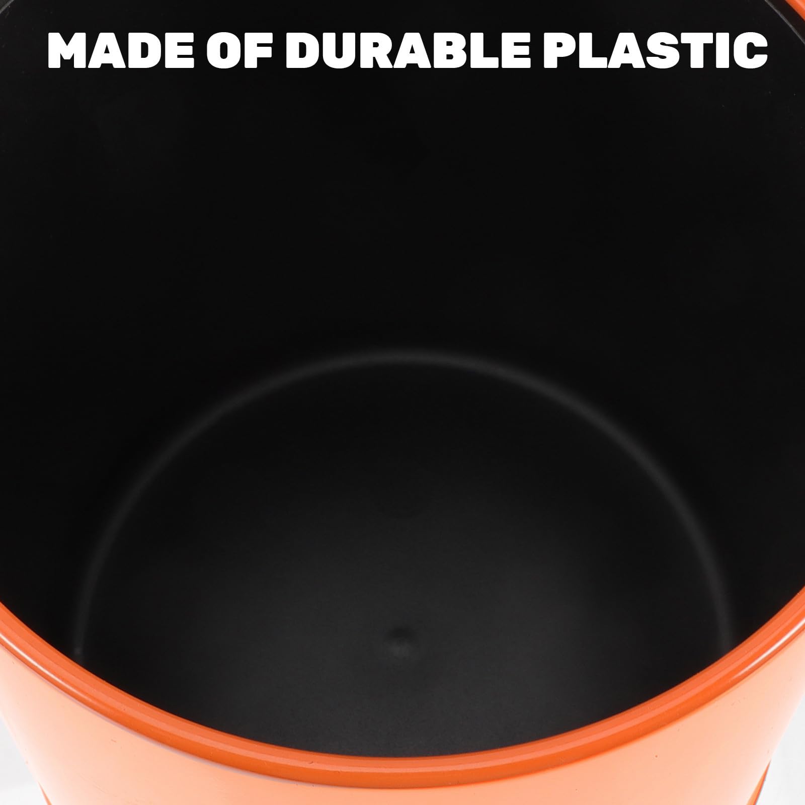 SHINEOFI Europäischer Müllbehälter aus Stabilem Kunststoff Feuerhemmend Modernes Design in Sonnenuntergangsorange Vielseitiger Papierkorb für Küche Bad und Büro Leicht zu Reinigen