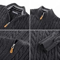 PJ PAUL JONES Strickjacke Herren Stehkragen Cardigan Zopfmuster – Ansicht 5