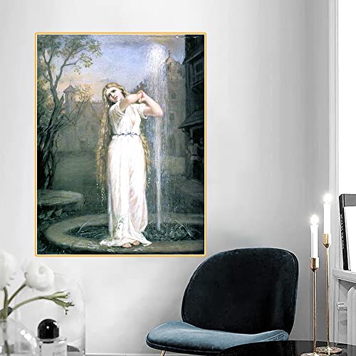 Loisirs créatifs adultes fatigués : kit peinture diamant 5D Ondine grand format 50x61 cm