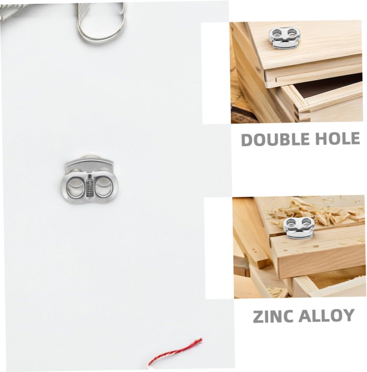 NOLITOY 15pcs Metal Cord Locks Durable Spring Loaded Toggle Stoppers for Drawstrings Clothing Shoelaces Fasteners for Hats Backpacks DIY Projects