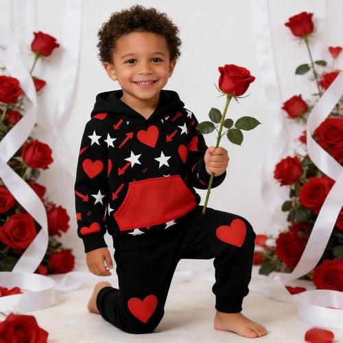 Image of 2-6T Toddler Baby Boy Clothes Color Blocking Hoodies + Pants Fall Winter Outfits