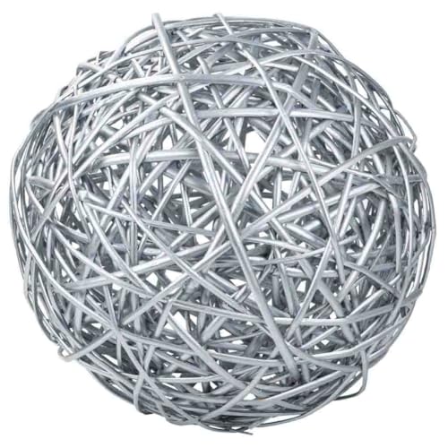 WANDERLUST DECO Décoration Boule en Osier argenté d38