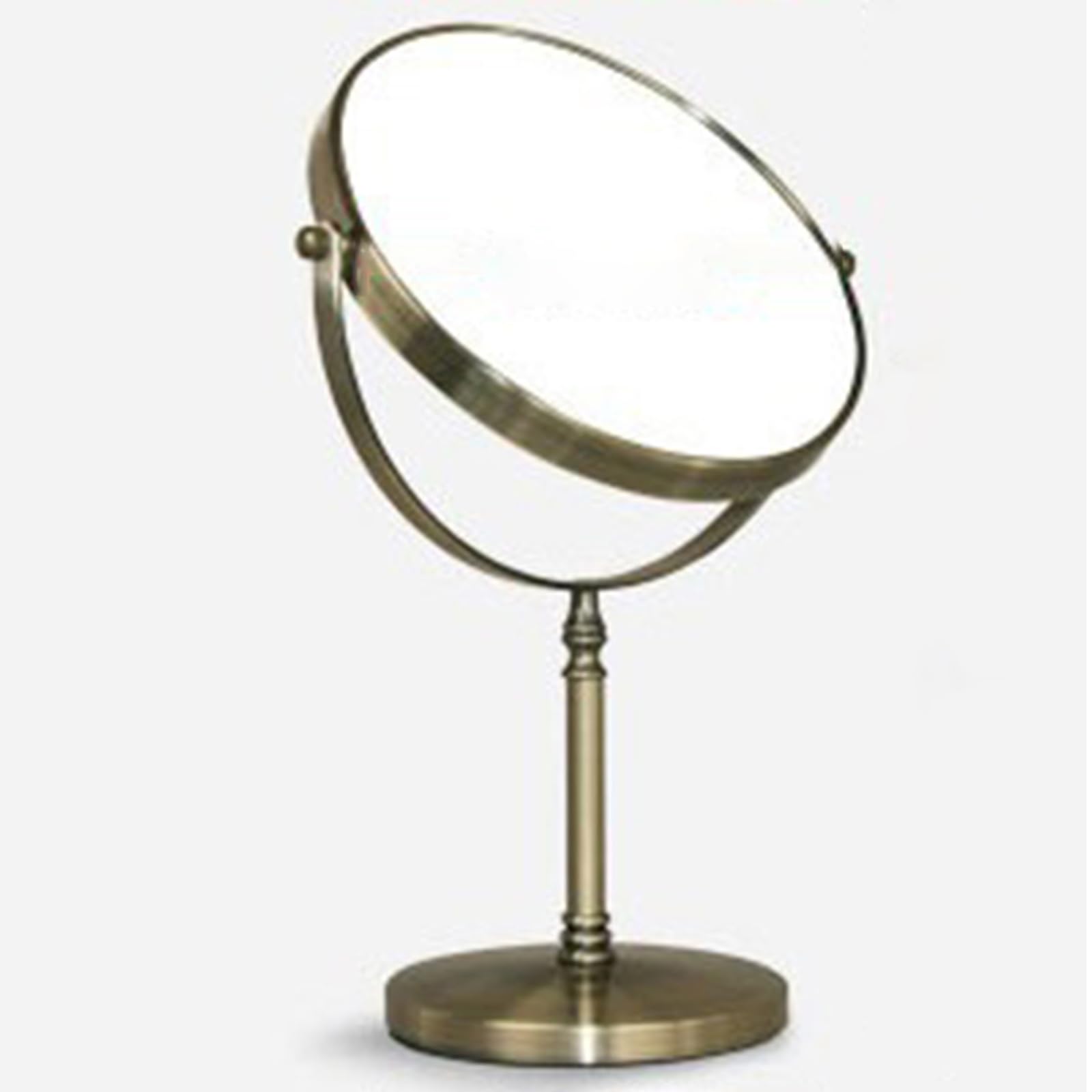 TYUHDUYUR Brushed Bronze Tabletop Rotation Makeup Mirror, Double Side 1X/3X Magnification Cosmetic Mirror, Countertop Standing HD Shaving Mirror, Anti-Fingerprint Vanity Mirror for