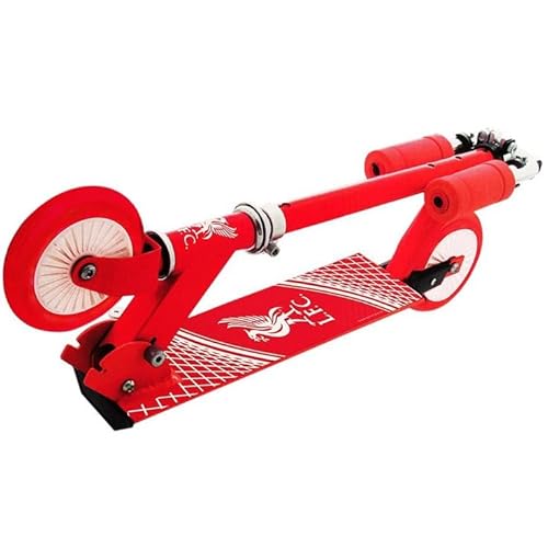 Liverpool FC Folding Inline Scooter, Adjustable Height 65-70cm, Red and White