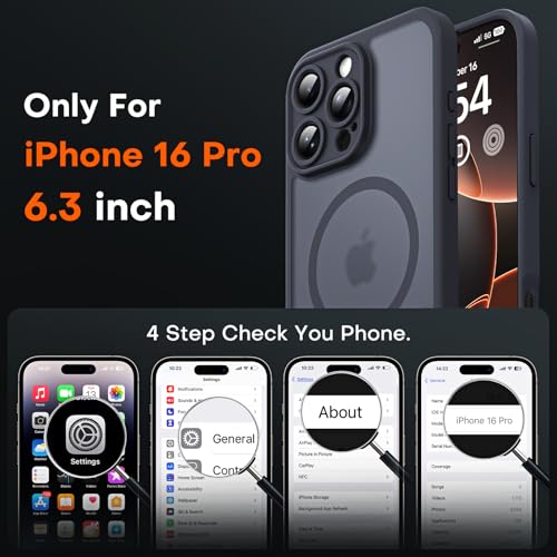 Tocol TL-MAS-IP16P-6.3-MS-MAG-BLACK-US 3 In 1 Magnetic For Iphone 16 Pro Case thumb #1