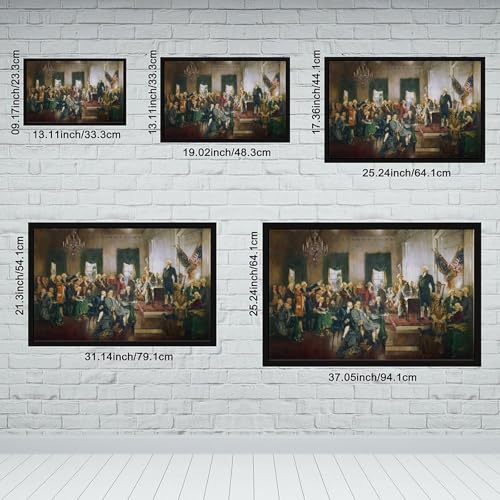 Cadre suspendu Constitution USA impression toile bureau 20cm - 2
