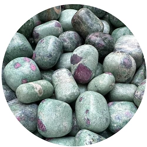 Image of GAF TREASURES 1 /2 LB Ruby Fuchsite Tumbled Stones, Polished Natural Ruby Fuchsite Gemstone, Ruby Fuchsite Healing Crystals (Ruby Fuchsite)