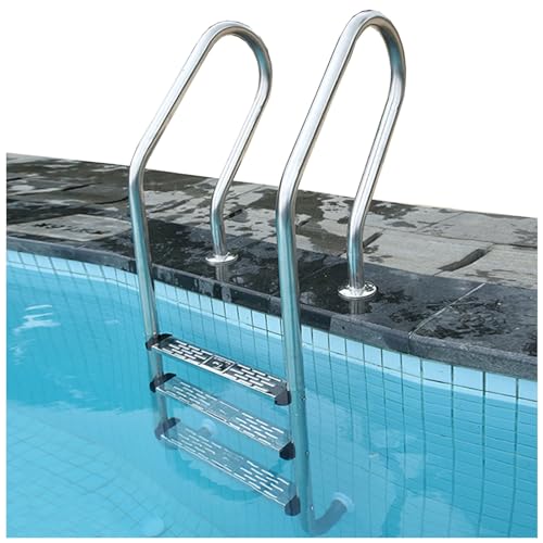 Échelle de piscine en acier inoxydable haut de gamme robuste pour bassin intérieur et extérieur