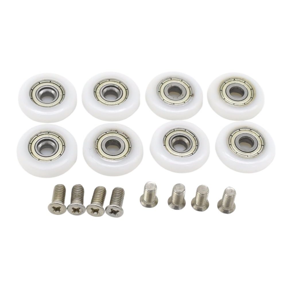 Shower Door Rollers Bathroom Glass Door Sliding Shower Roller Outer Diameter 19mm/23mm/ 25mm/27mm(12pcs,20mm)