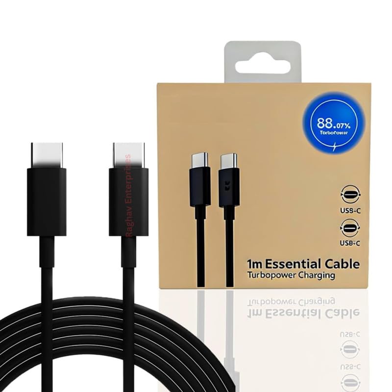 Motorola 68W Type C to C TurboPower Fast Charging Cable for Motorola Edge 70 Fusion usb |Edge|Ultra| Fusion|Pro|Neo|razr|Stylus|G06|G05|G85|G45|G64|G84|G62|G54|G84|G67|E40|G35|G96|G82|G86 B- BLACK-image-45