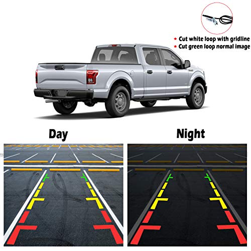 omotor Black Tailgate Backup Reverse Handle with Safety Parking Backup Camera for Ford F150 F250 F350 F450 F550 2005-2016 Pickup Truck Wide Angle Vision
