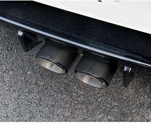 Punta de escape del coche en negro mate con acople preciso de 76mm a 89mm 4