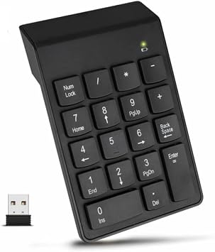 The Wlue Kablosuz Sayısal Tuş Takımı, 18 Tuşlu Numerik Keypad, Numpad Klavye