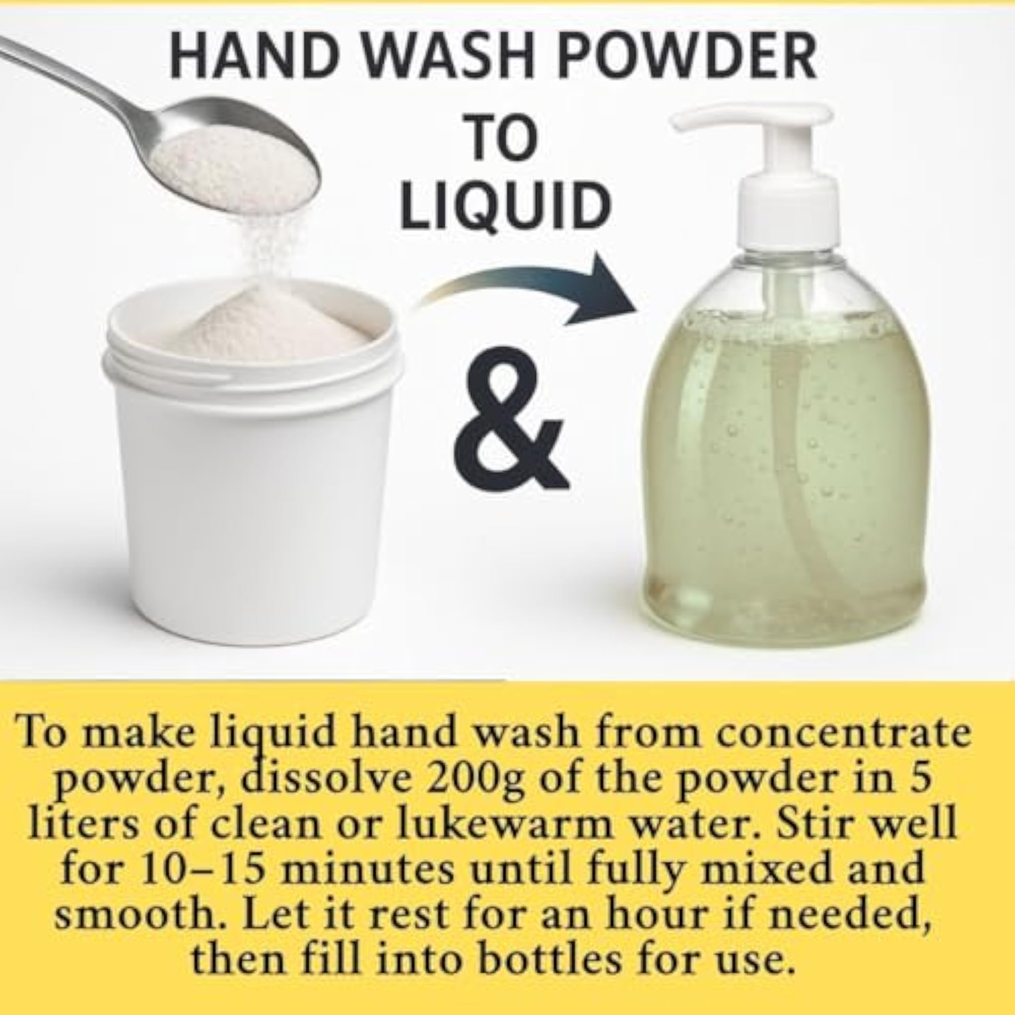 Hand Wash Concentrate Powder, 200g, Lemon Fragrance