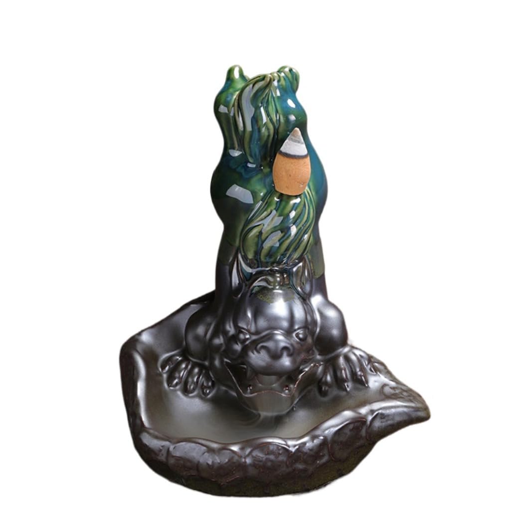 Porte-encens céramique bleue idée cadeau décoration maison originale